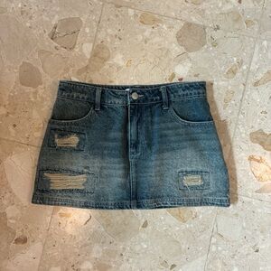 Unused Forever 21 Blue Mini Skirt Casual Night Out